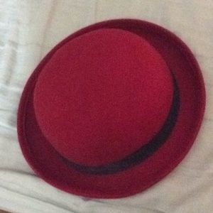 H&M Red Bowler hat